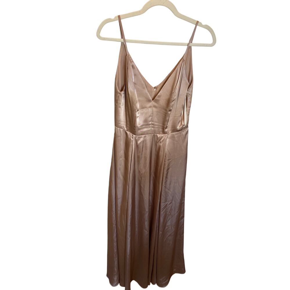 Galina Signature Maxi Sexy Dress Formal Champagne Metallic 8